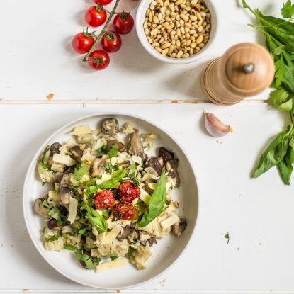 Risotto met kastanjechampignons